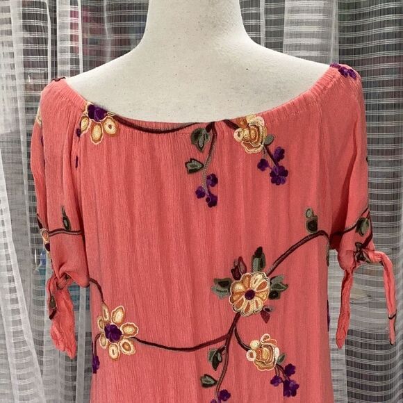 LIV Los Angeles Anthropologie Embroidered Boho Mini Dress Women’s Medium - Picture 7 of 10